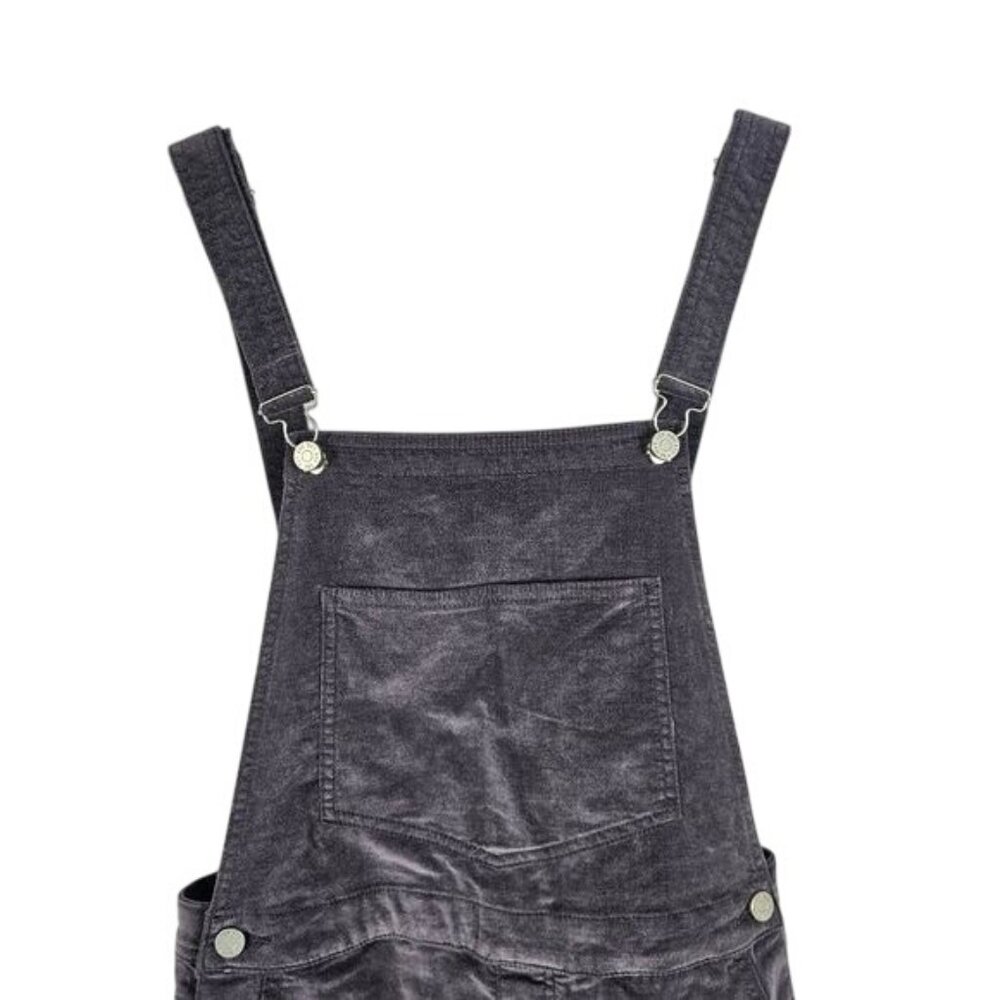 Urban Outfitters Velour Mini Overall Dress Sz S Purple Adjustable Y2K 90s Retro - Picture 4 of 8